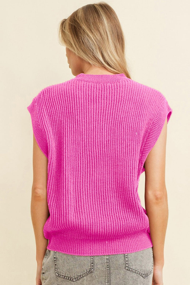 Bright Pink Western Horse Embroidered Round Neck Sweater Tee - Haven of Happiness